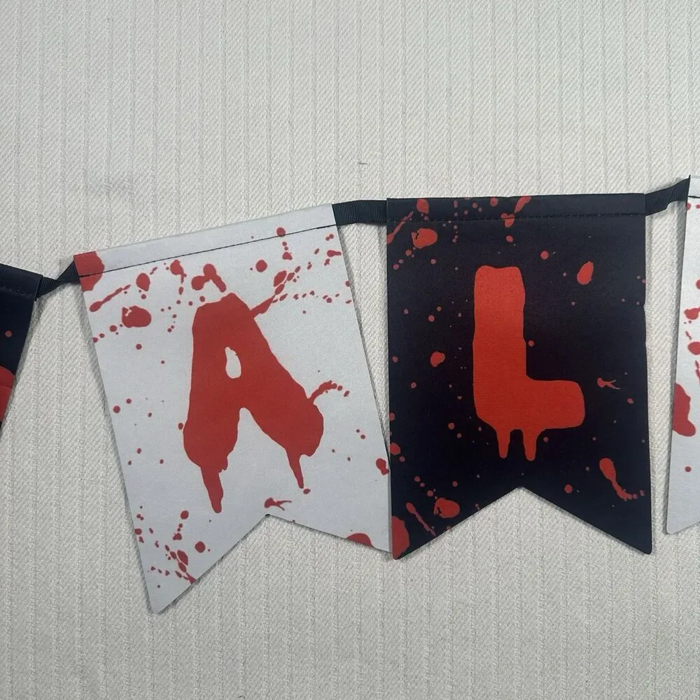 Ashland Halloween Garland 6ft Bloody Drip Pennant Banner Horror Party Decor NWT